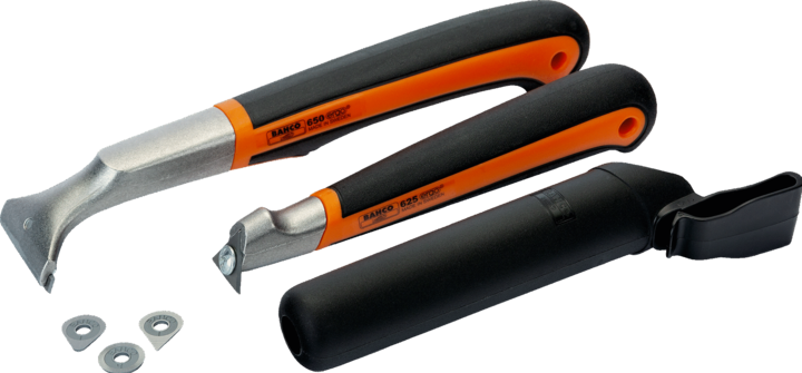 Actual product image Bahco ERGO precision colour scraper set with two-component handle, 265 mm × 145 mm × 50 mm (14.50 cm)