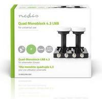 Actual product image Nedis LNB Quad Monoblock 4.3 ° Output connector: 4X F-Connector Noise figure range: 0.85 dB Converse (Quad LNB)
