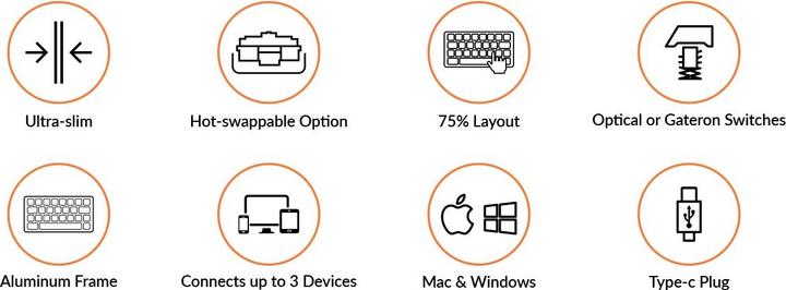 Image du produit Keychron K3 (CH, Filaire, Sans fil)