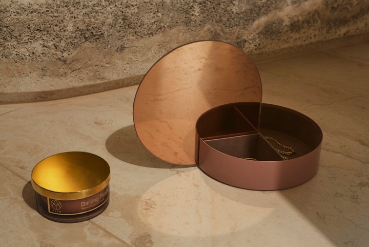 Actual product image Aytm Gutta jewelry box with mirror large