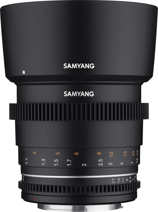 Actual product image Samyang VDSLR 85 mm T1.5 MK2 Canon M (Canon EF-M, full size, Micro Four Thirds, APS-C / DX)