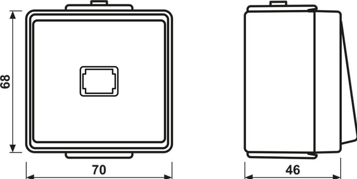 Produktbild JUNG 634 W Elektrische Box Grau