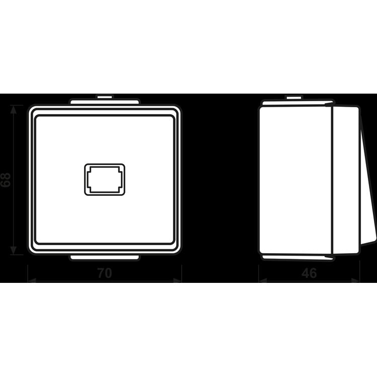 Thumbnail - JUNG Wipptaster-Modul gr 1W AP WG 600 m.Bel 633-2W, Taster + Schalter, Grau