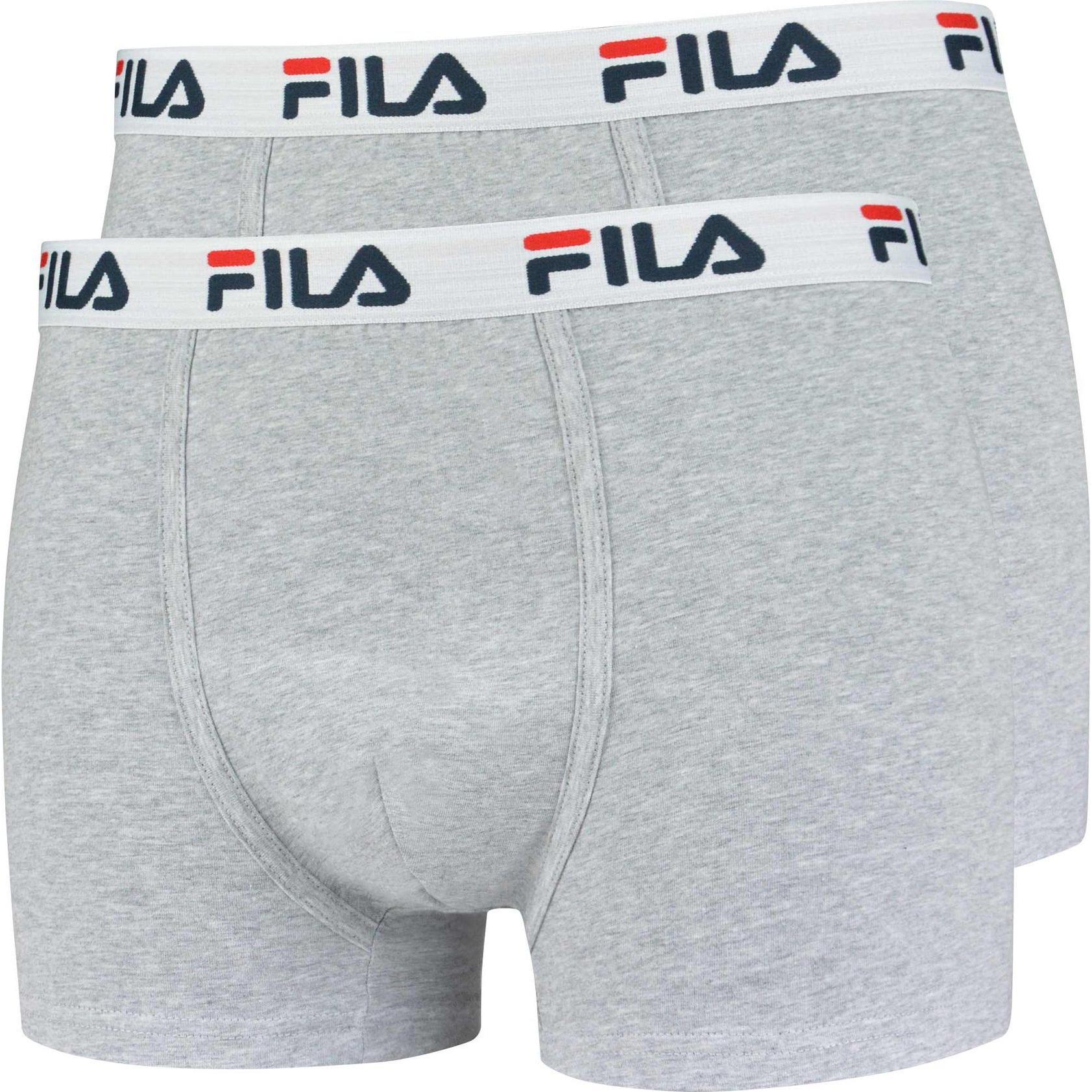 FILA, Herren, Unterhosen, Boxershorts, Grau, (L, 2er Pack)