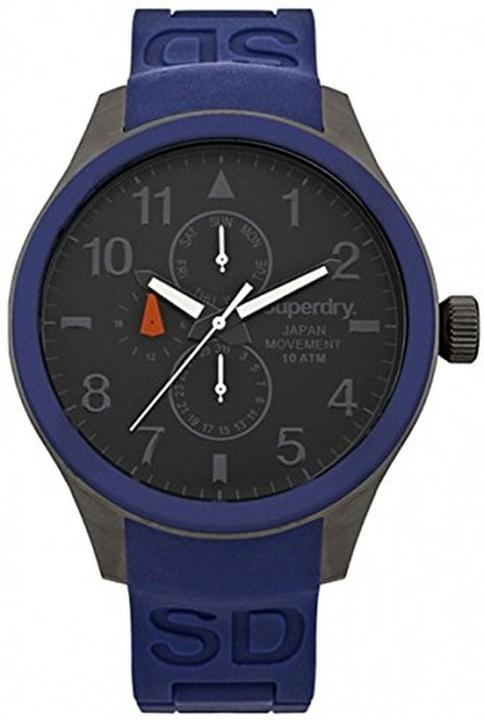 Superdry Herren-Armbanduhr XL Scuba Multi Analog Quarz Silikon (Analoguhr, 50 mm)