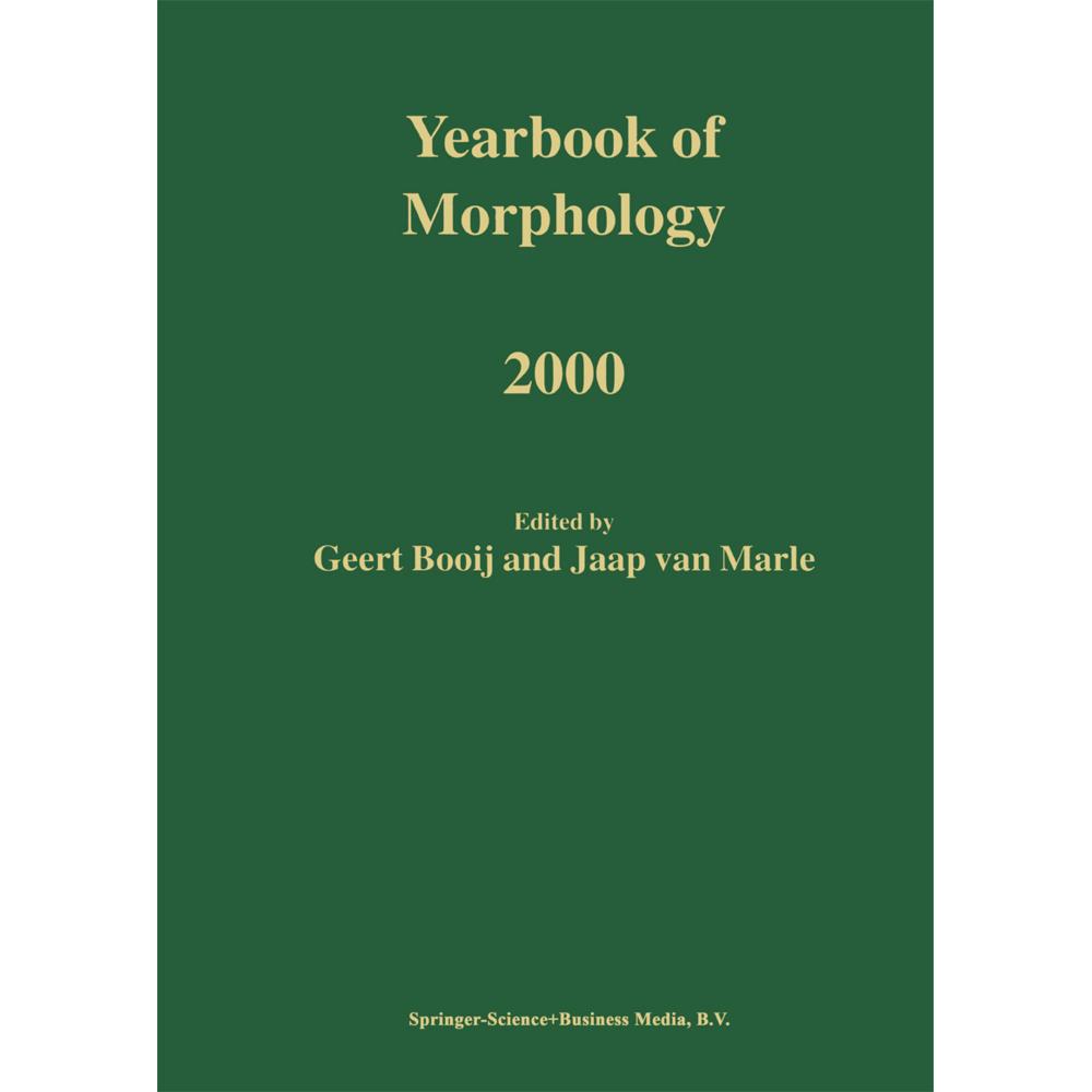 Yearbook of Morphology 2000, Fachbücher von Geert Booij, Jaap van Marle