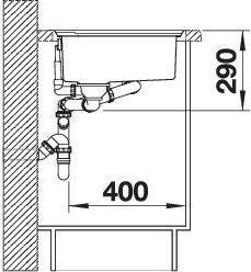 Productafbeelding Blanco As III 6 S-IF (Aanrecht, 100 cm, 51 cm)