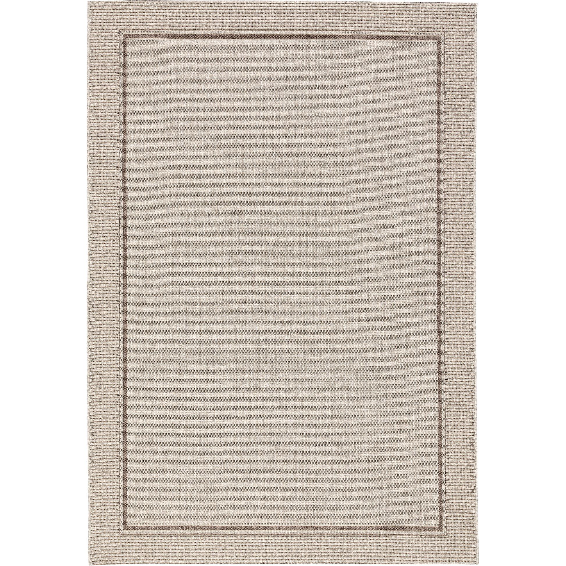 Thumbnail - Pergamon, Teppich, In & Outdoor Teppich Flachgewebe Natur Panama Grau Bordüre (120 x 170 cm)