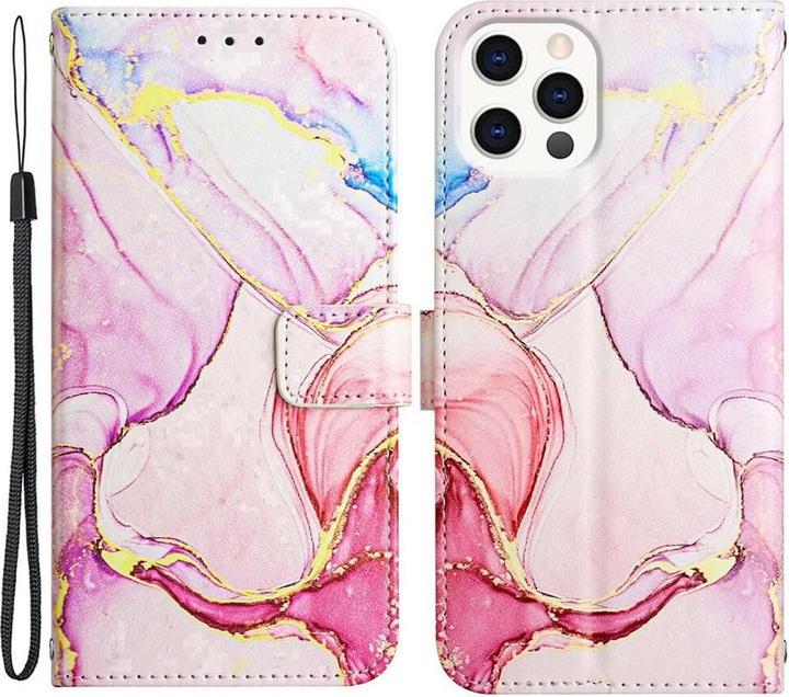 Produktbild Cover-Discount iPhone 14 Pro Max - Leder Hülle pink Marble (Apple iPhone 14 Pro Max)