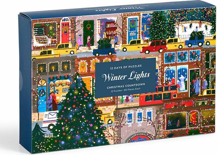 Abrams & Chronicle Joy Laforme Winter Lights 12 Days of Puzzles Holiday Countdown