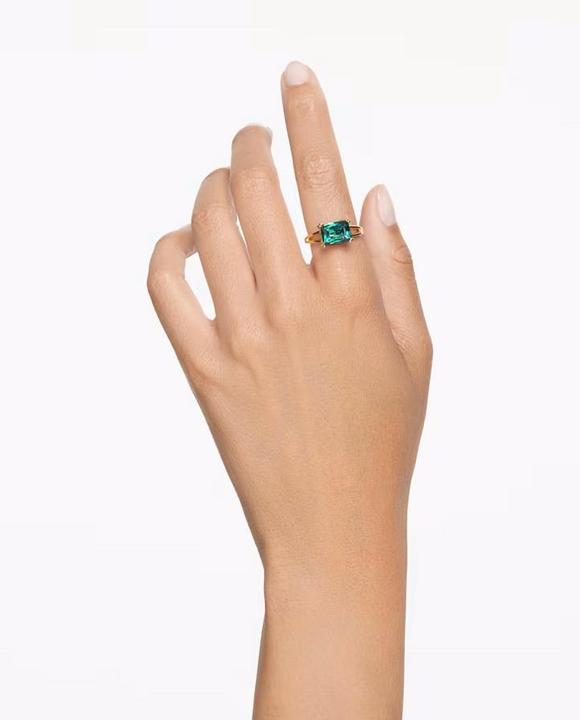 Image du produit Swarovski Matrix Cocktail Bague Rectangle Vert Or (55)