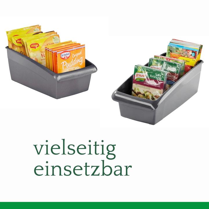 Actual product image Novaliv Soup Bag Box Large Set of 2 Drawer Organiser Kitchen - 25 x 16 cm ANTHRAZIT GREY (25 x 16 cm)