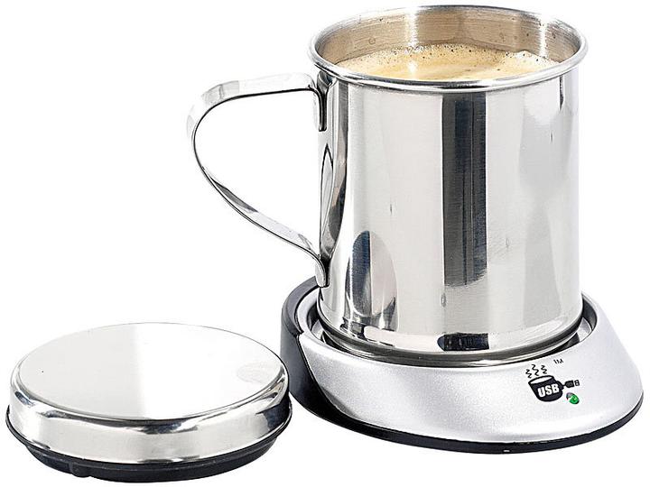 Pearl USB hot plate with insulated cup