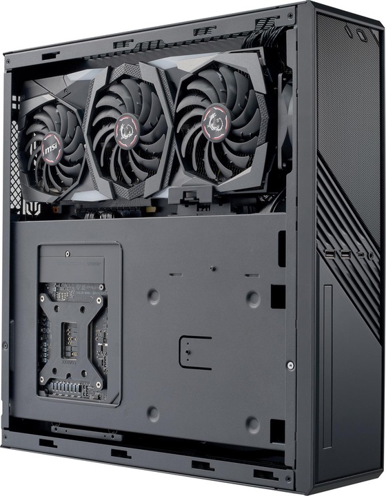 Productafbeelding Silverstone SST-ML12B Milo Slim HTPC Slank & compact Mini-ITX Computerbehuizing (Mini-ITX)