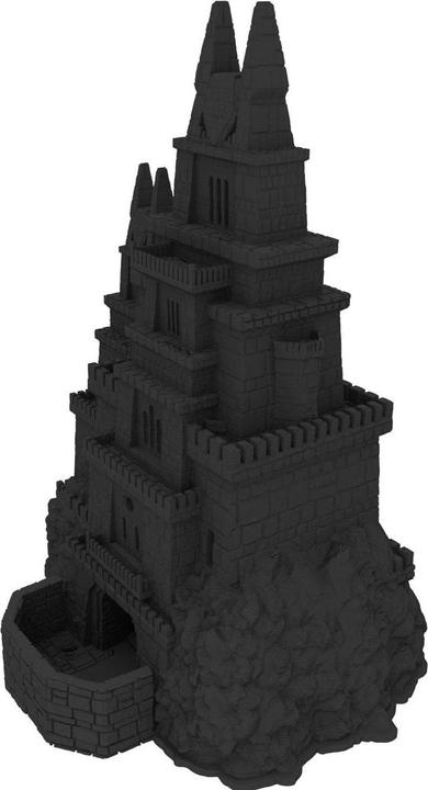 Produktbild Feldherr Dragonborn Würfelturm 3D-gedruckt – Schwarz, modular für Tabletop (Kunststoff)