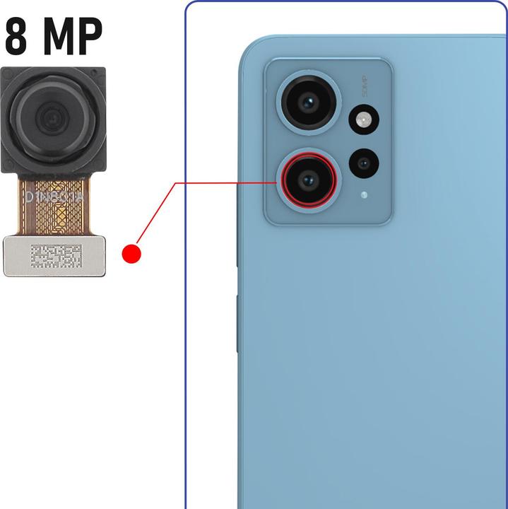 Actual product image Clappio Ultra wide-angle camera spare part (Xiaomi Redmi Note 12)
