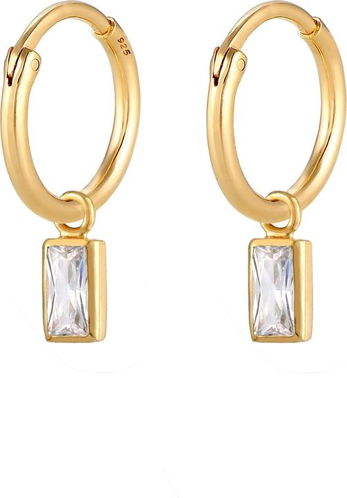 Image du produit Elli Creole, boucles d'oreilles en cristal (Argent 925 sterling plaqué or, Zircone)