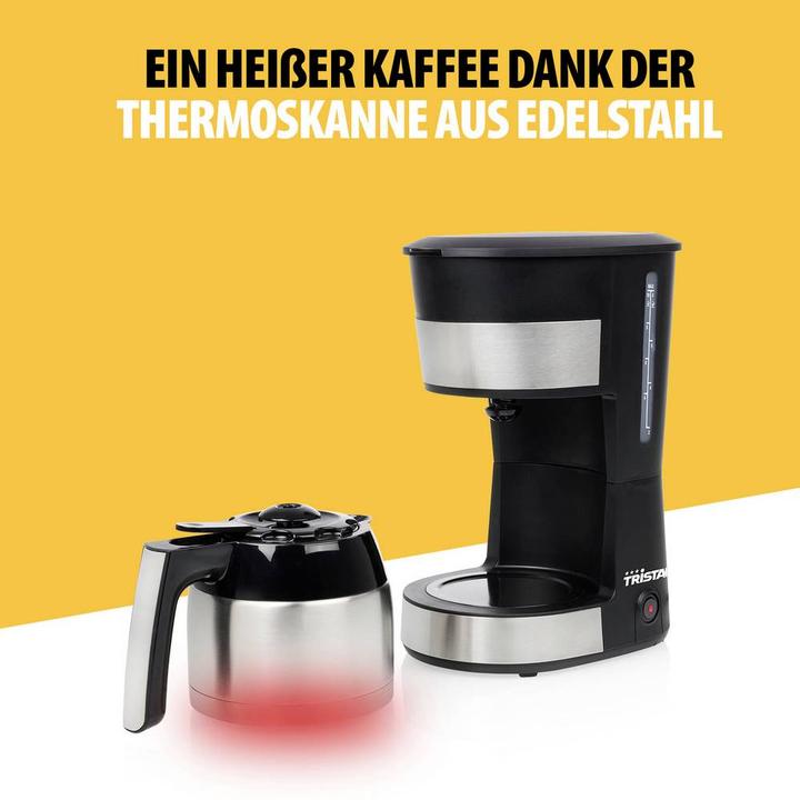 Actual product image Tristar Kaffeemaschine Schwarz Fassungsvermögen Tassen=10 Warmhaltefunktion
