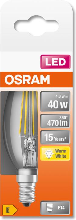 Produktbild Osram Led Retrofit Classic B (E14, 4 W, 470 lm, 1 x, E)