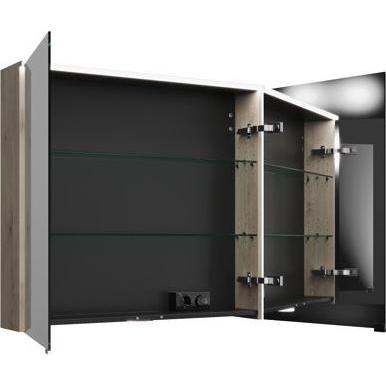 Thumbnail - burgbad, Spiegelschrank, Eqio Spiegelschrank mit horizontaler LED-Beleuchtung und Waschtischbeleuchtung, 2 Türen, 90