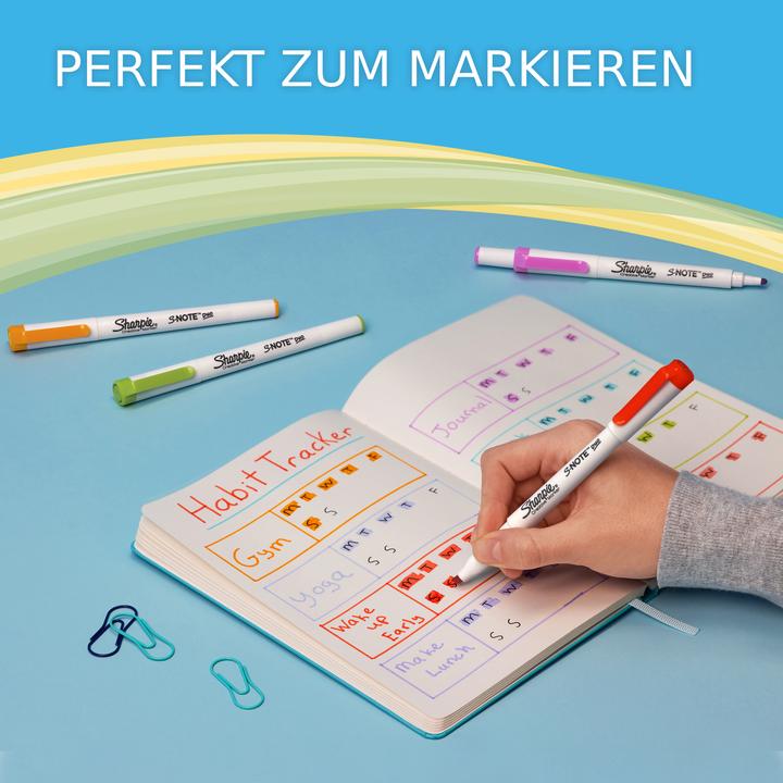 Produktbild Sharpie Textmarker S-Note DUO Keil- und Rundspitze 8er Blister (8x)