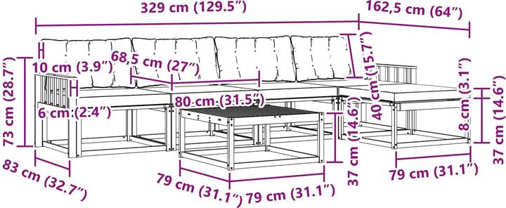 Produktbild vidaXL Outdoor-Sofa
