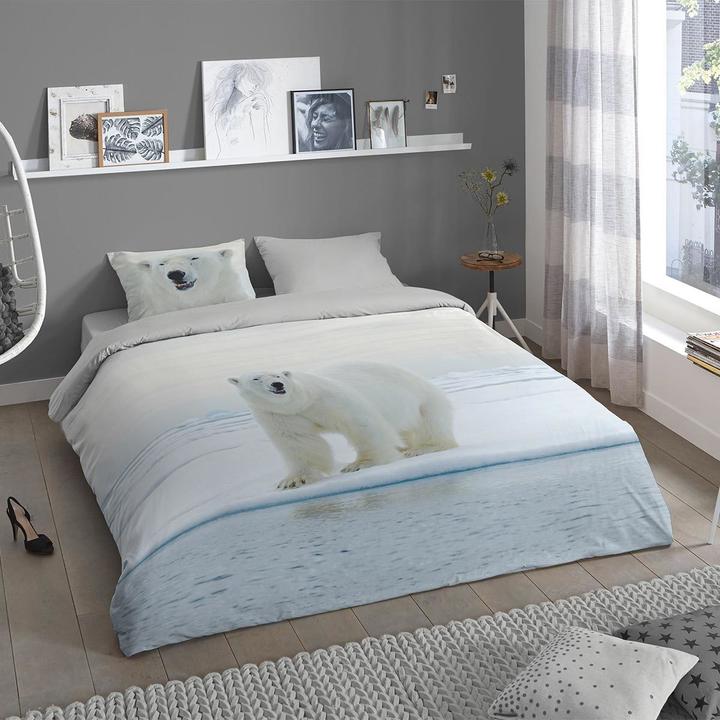 Image du produit Traumschlaf ours polaire (Set de linge de lit, 135 x 200 cm, 80 x 80 cm)