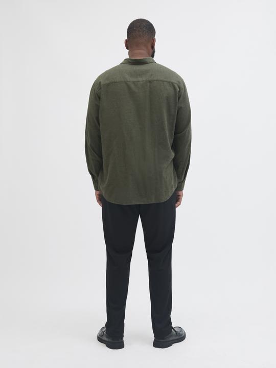 Produktbild Jack & Jones Jjeclassic Melange Shirt L/S Sn Pls (4XL)