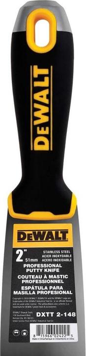 Actual product image DeWalt Putty knife 5.1 cm stainless steel with soft handle DXTT-2-148 (5.10 cm)