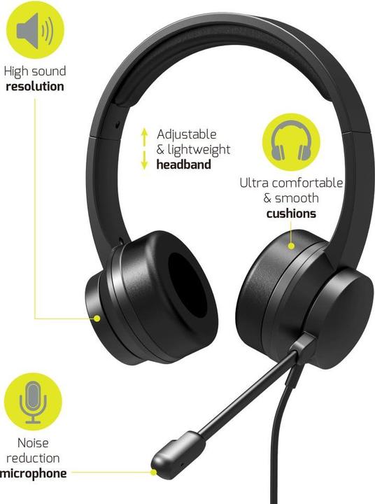 Produktbild Port Designs Portdesigns USB-Headset mit Mikrofon (Kabelgebunden, USB-A)