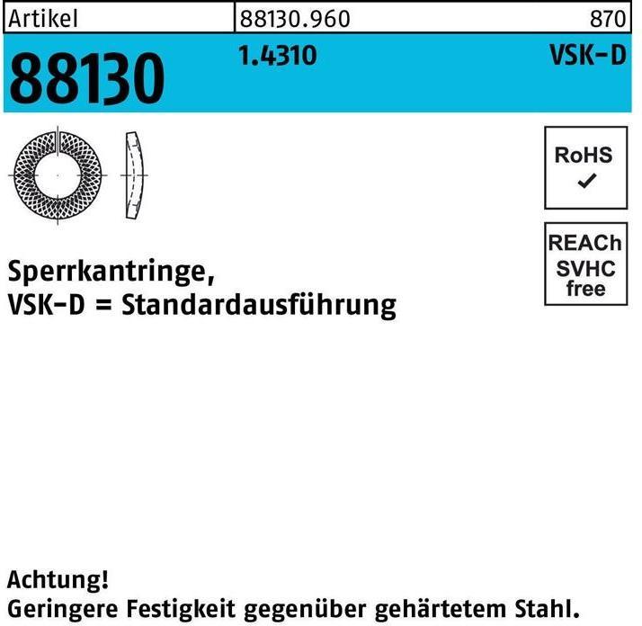 Actual product image Locking collar R 88130 VSK-D 4 x 7.6 x0.8 1.4310