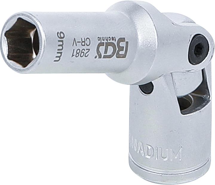 Image du produit BGS Douille articulée de bougie hexagonales 10 mm (3/8") 9 mm (9 mm)