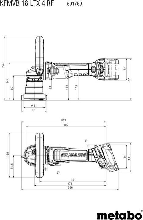 Actual product image Metabo KFMVB 18 LTX BL 4 RF
