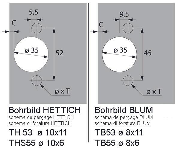 Produktbild Hettich 45° Topfbänder Sensys 8639i W45, Eckband vorliegend