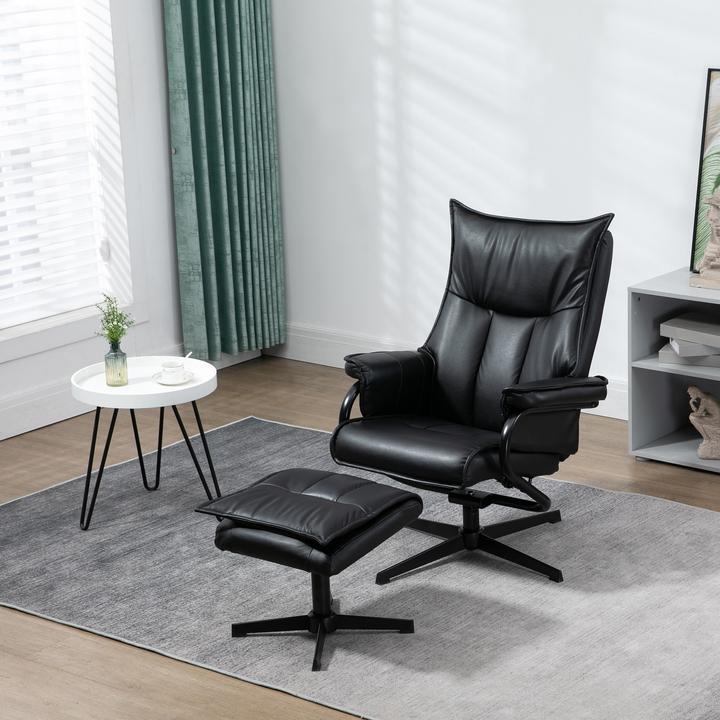 Immagine prodotto Homcom Poltrona relax con funzione reclinabile e sgabello