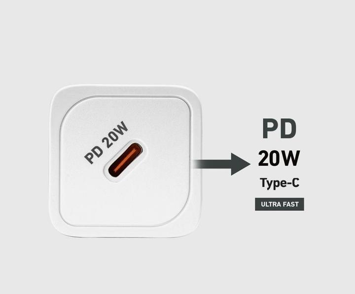 Immagine prodotto SBS Caricatore da viaggio PD 20W USB-C GaN bianco (20 W, 1 porzione)