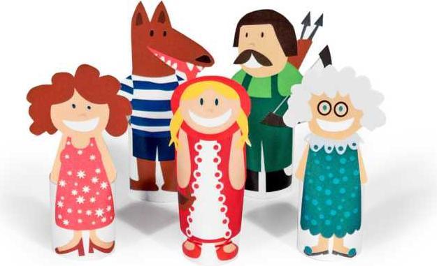 Immagine prodotto Pukaca Set di marionette da dito in carta. 6 Cappuccetto Rosso