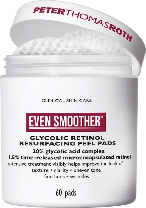 Peter Thomas Roth Clinical Skin Care Even Smoother Glycolic Retinol Resurfacing Peel Pads (Peeling, 60 ml)