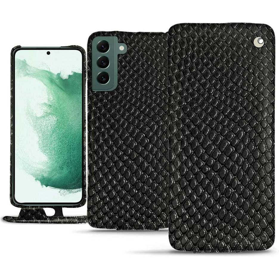 Noreve Lederschutzhülle vertikal (Samsung Galaxy S22+ 5G), Smartphone Hülle, Schwarz