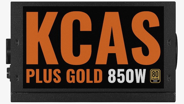 Actual product image AeroCool KCAS PLUS GOLD 850W - 850 W - 100 - 240 V - 47 - 63 Hz - 11 - 5.5 A - 1 (850 W)