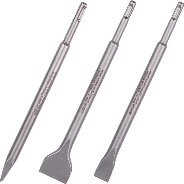 Produktbild wolfcraft 1 Meissel-Set 3-tlg., SDS-plus Schaft (20 mm)