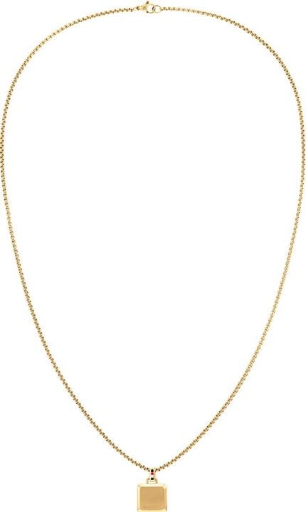 Tommy Hilfiger Iconic Square Pendant Halskette (Edelstahl, 60 cm)