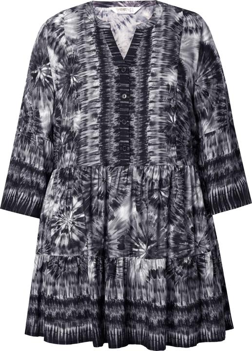 Actual product image Angel of Style Buttoned 3/4-Sleeve Floral Pattern Stand-Up Collar Tunic (50)