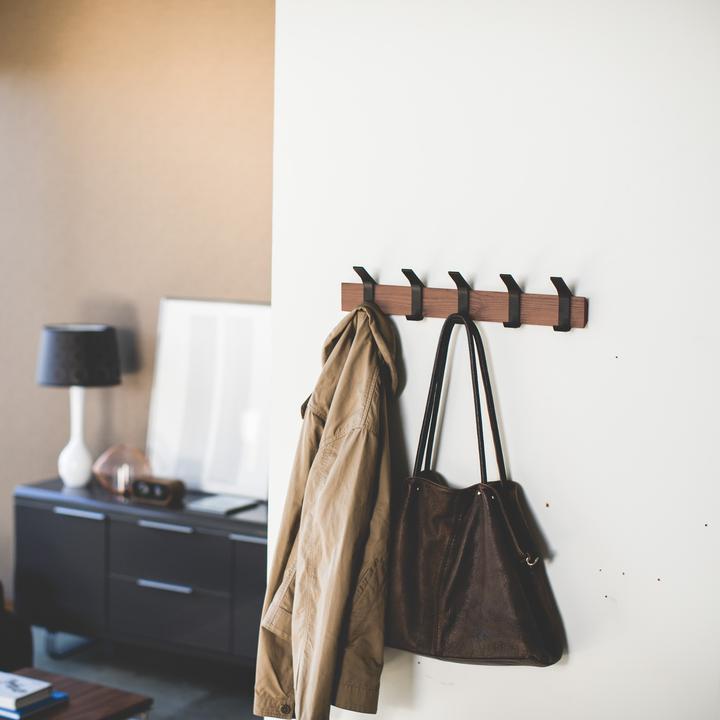 Actual product image Yamazaki RIN wall coat rack