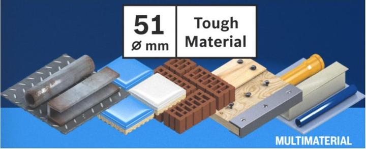 Actual product image Bosch Professional Zubehör EXPERT Tough Material hole saw, 51 x 60 mm (5.1 centimetres)