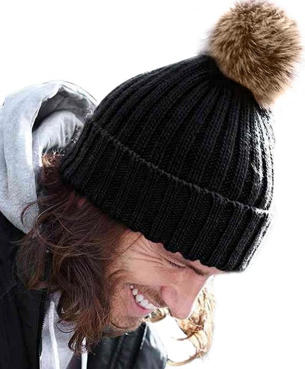 Actual product image Beechfield Knitted Hat With Pom Pom (One size)