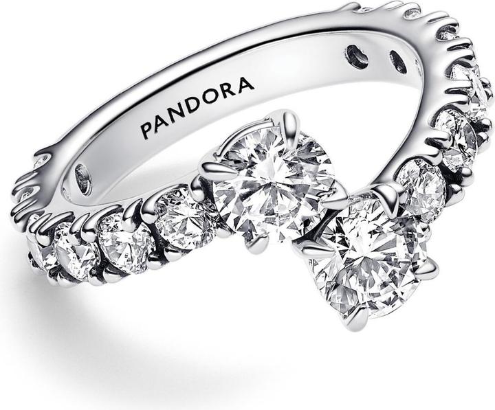 Produktbild Pandora Glitzernder Überlappender Band-Ring (56, 925 Silber)