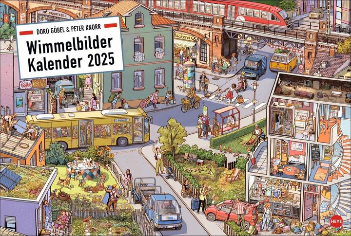 Produktbild Heye Göbel & Knorr Wimmelbilder Edition Kalender 2025 (Deutsch)