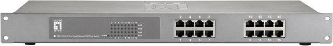 Produktbild LevelOne FEP-1612W120 16-Port Fast Ethernet PoE Switch 802.3at PoE+ 120W (16 Ports)