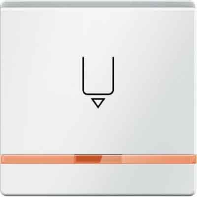 Thumbnail - Berker BER 16406089 Hotelcard-Schaltaufsatz mit Aufdruck und orange, Elektronikzubehör + Gehäuse, Weiss